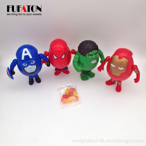 Play and eat egg plastic surprise with jelly bean